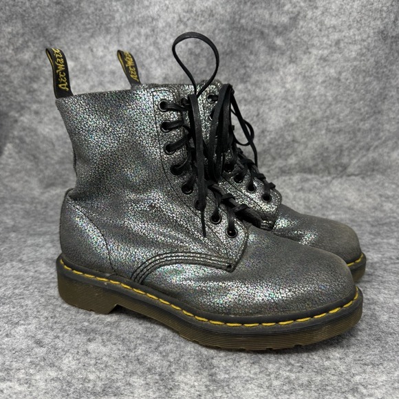 Dr. Martens Shoes - Dr. Doc Martens Boots Pascal Metallic 37 EU Womens 6 US Combat Iridescent 1460